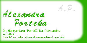 alexandra porteka business card